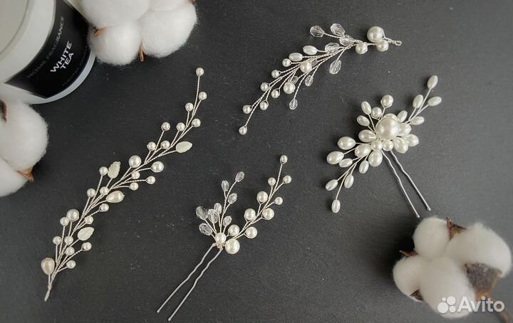 Веточки, гребни, шпильки в прическу
