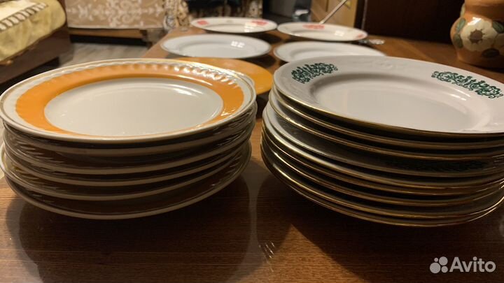 Тарелки СССР, кружки, чайные пары