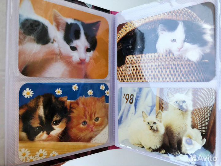 Коллекция карманных календариков с кошками, 170 шт