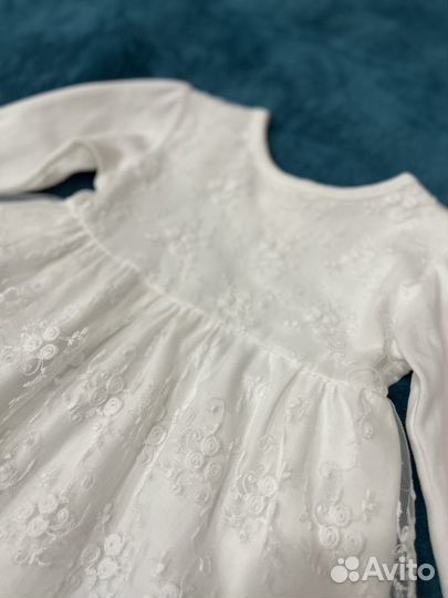 Платье белое, нарядное, 86 размер