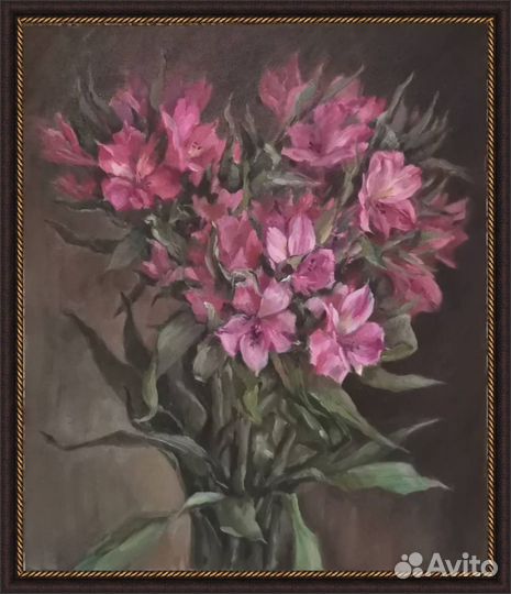 Картина маслом этюд цветы