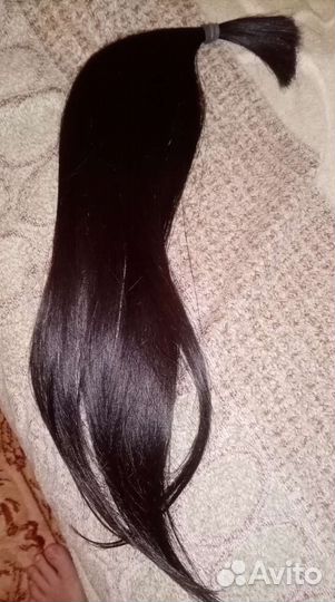 Натуральные волосы 55см горький шоколад