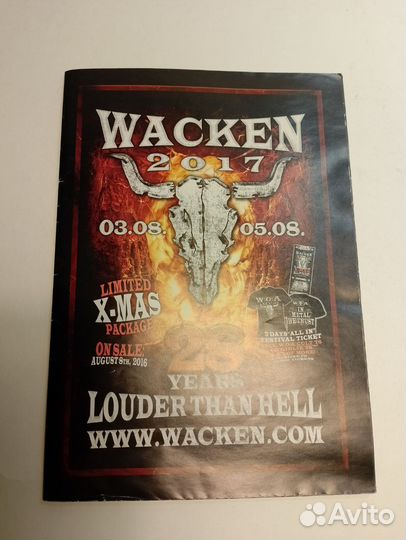 Wacken мерч постер рок