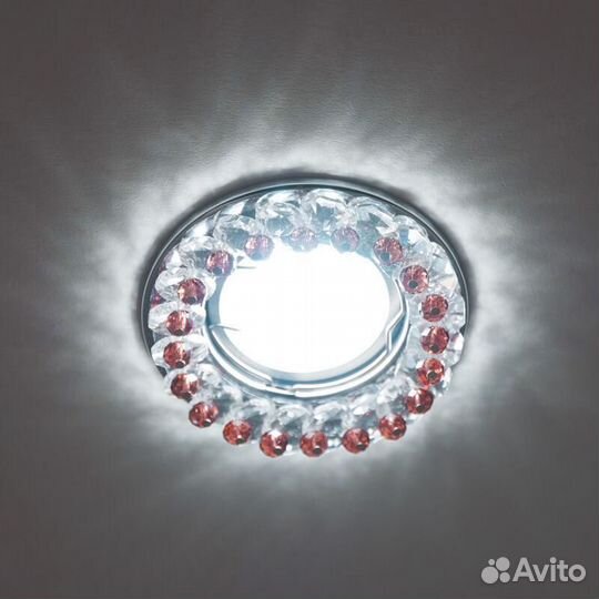 Светильник встраиваемый металлический и стеклянный