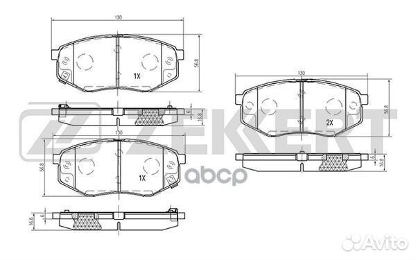 Колодки торм. диск. передн. Hyundai ix20 10- K