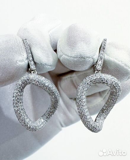 Серьги с бриллиантами 3,5 карата