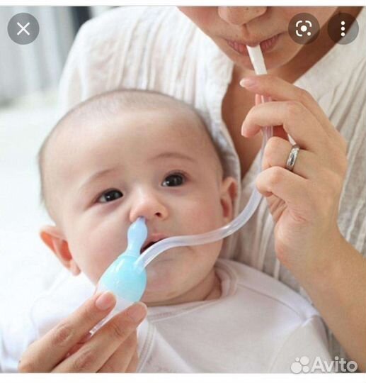 Аспиратор детский с отводной трубочкой pigeon