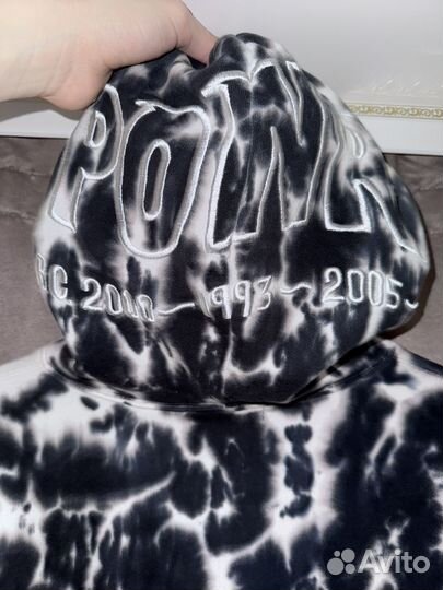 Bape Tie Dye ponr Shark Wide Full Zip Hoodie Black