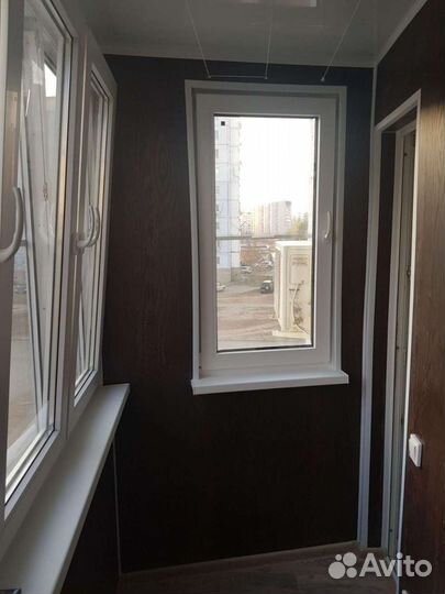 Балкон пластиковый от пола до потолка с отделкой