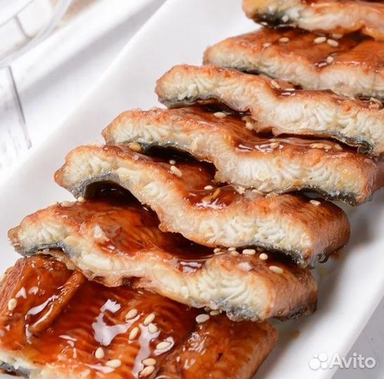 Угорь жареный в соусе унаги