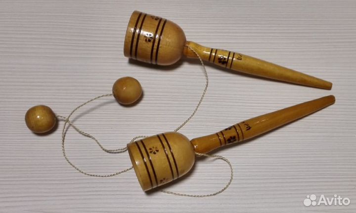 Игра Бильбоке СССР 1988 год Шарик на Шнурке Дерево