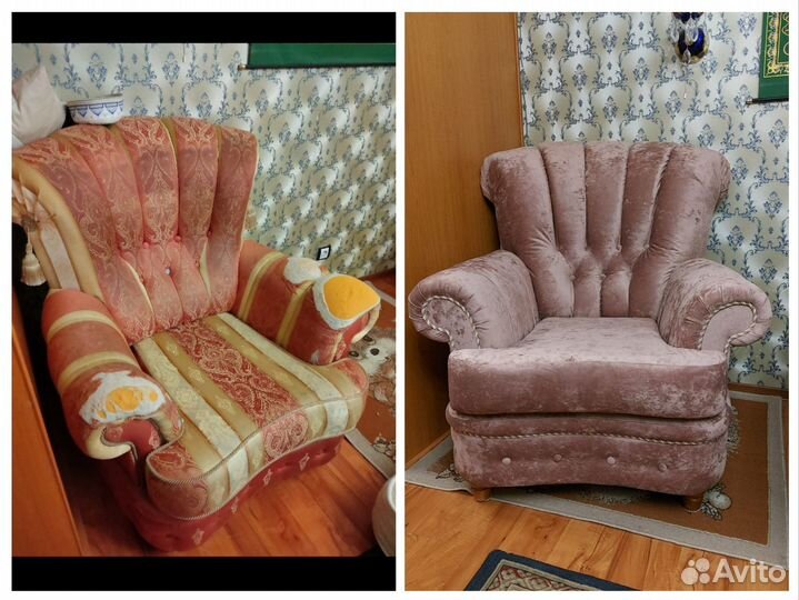 Перетяжка мягкой мебели