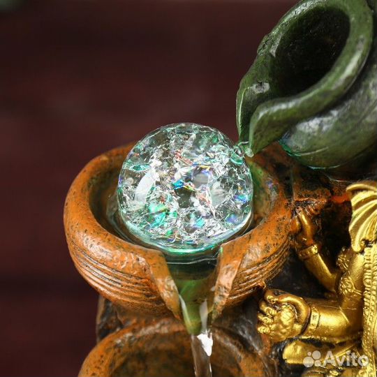 Фонтан настольный от сети 'Ганеша у водопада с кув