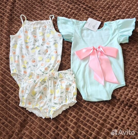 Летний костюм hm и боди 86 размера