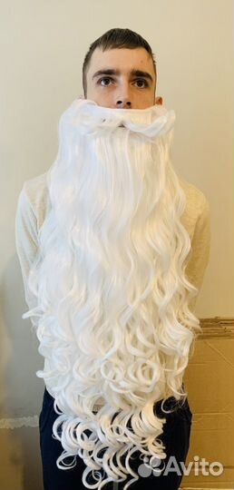 Борода и парик деда мороза новые