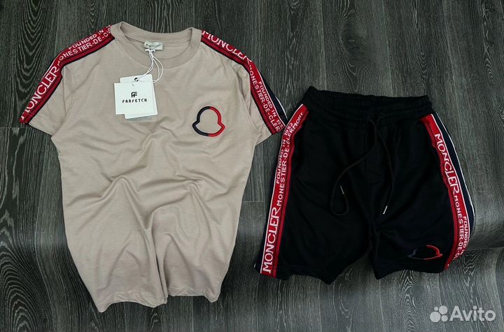 Футболка и шорты мужские moncler gucci