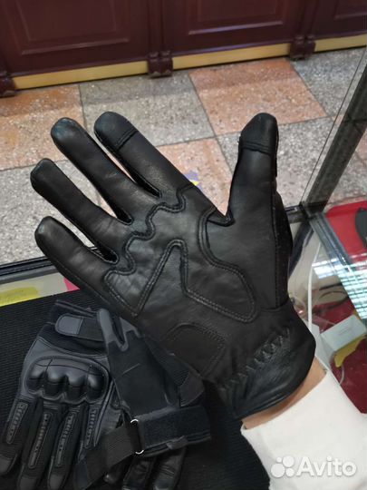 Перчатки тактические кожаные Military