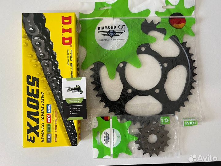 Цепь и звезды на Honda CB1000R 2008-2017