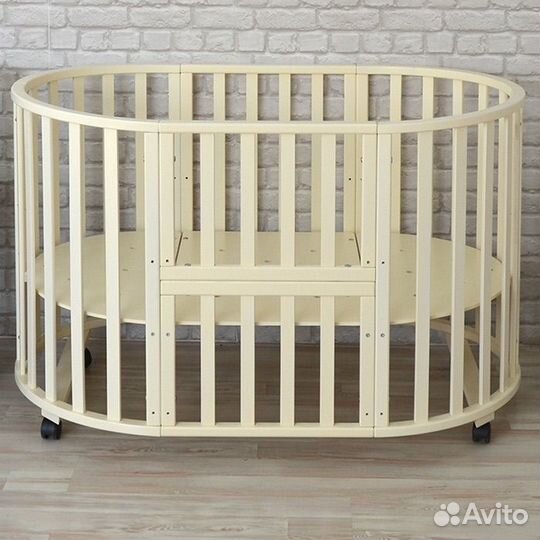 Детская кровать трансформер овальная