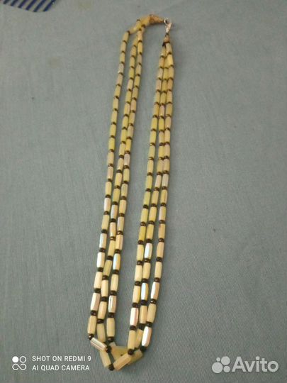 Бусы сатиновое стекло