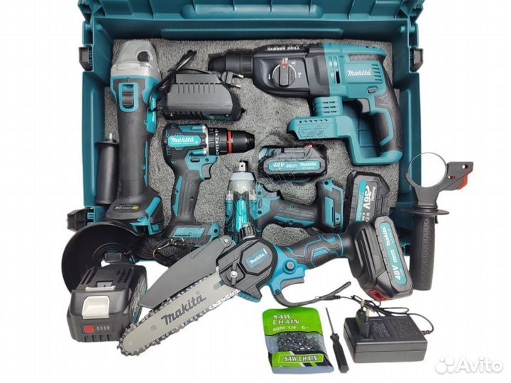 Набор инструмента Makita 5в1 сучкорез +4 батареи