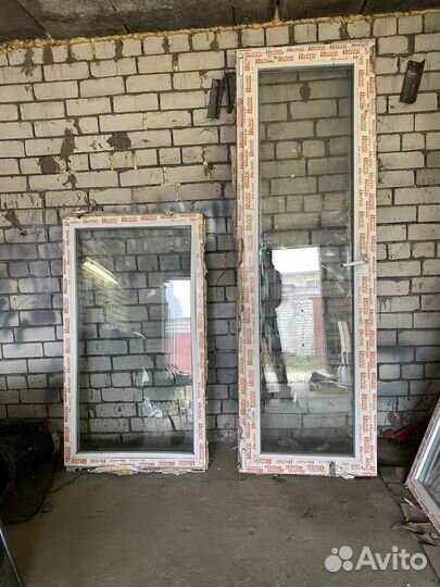 Дверь пластиковая балконная+глухарь