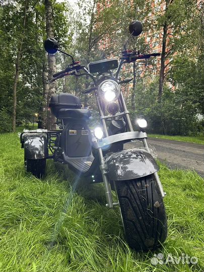 Citycoco GT X12 Pro Trike 3000W 25ан NEW карбон