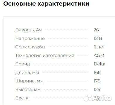 Аккумулятор AGM