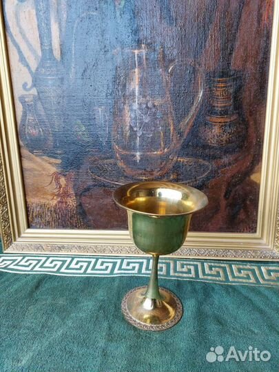 Большой Антикварный Бронзовый кубок