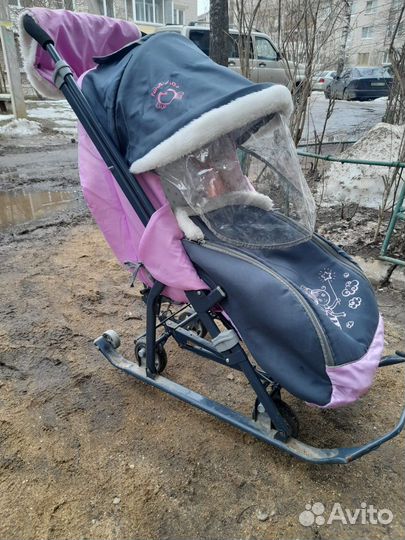 Детские санки коляска