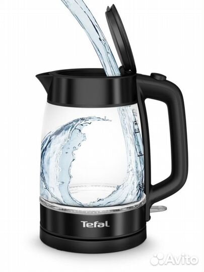 Чайник электрический tefal KI840830 чёрный, 1,7 л