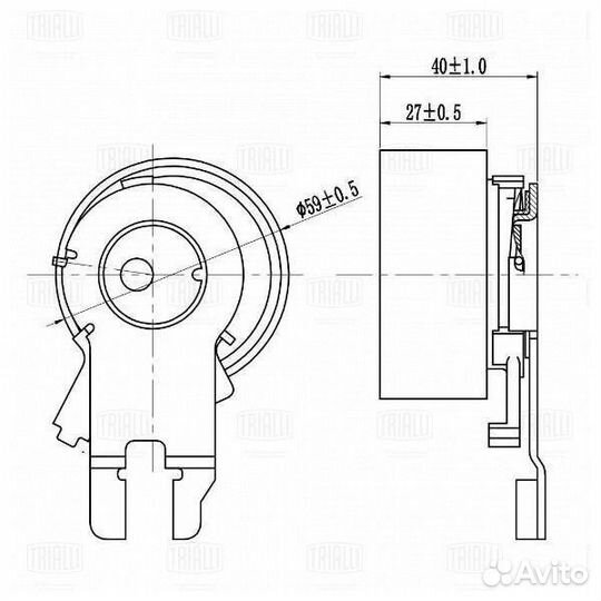 Ролик грм натяжной trialli CM 6185