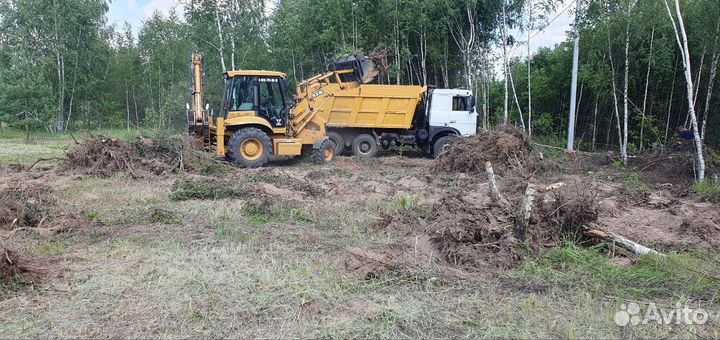Расчистка участка,спил кустарников,выравнивание
