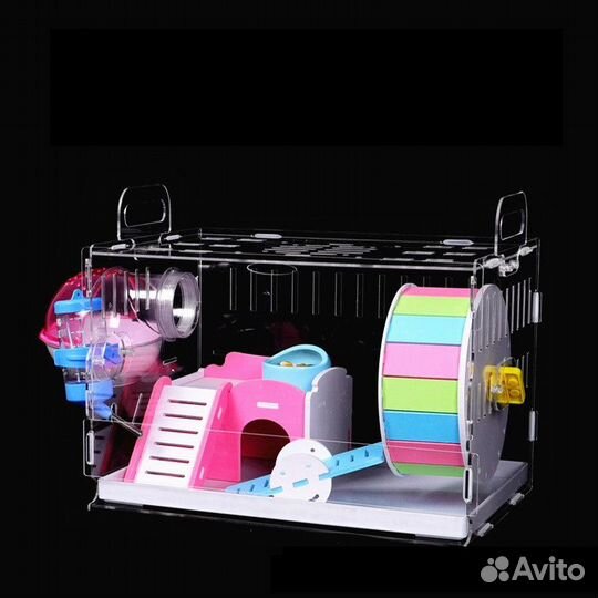 Прозрачная клетка для хомяка