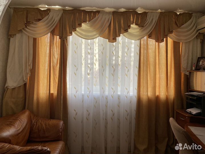 Теневые шторы с ламбрекеном