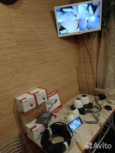 Видеонаблюдение 4 камеры 5Мп