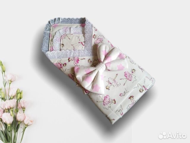 Конверт-одеяло с уголком на выписку из роддома