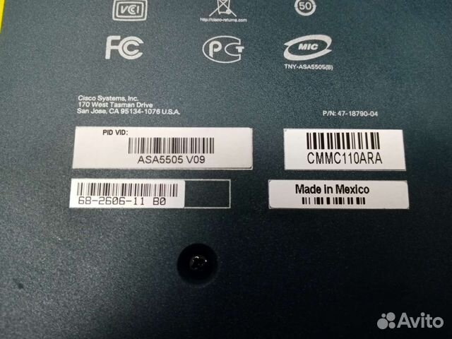 Межсетевой экран cisco ASA5505, без бп