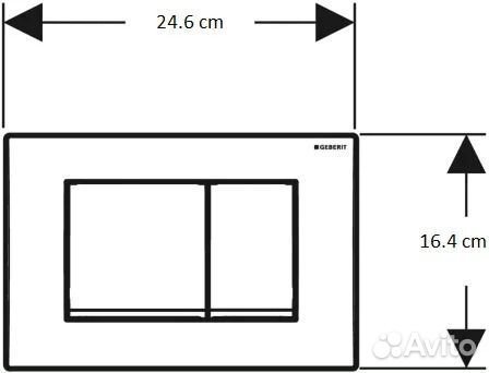 Инсталляция Geberit Delta 458.163.21.1 кнопка хром