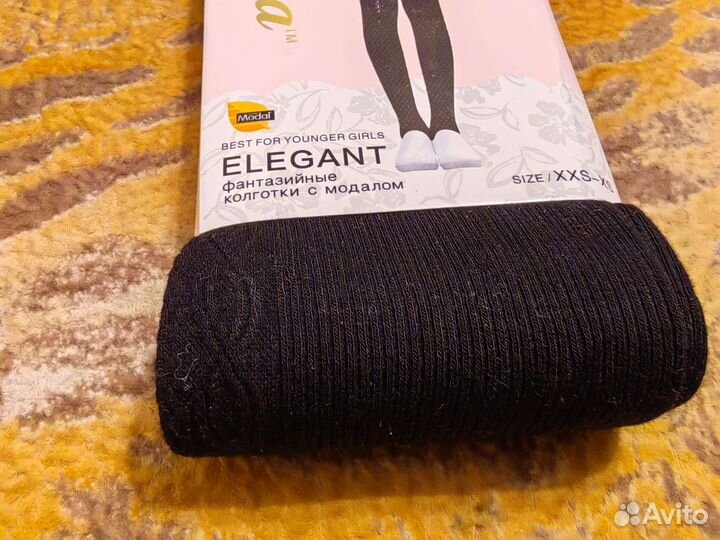 Колготки черные для школы р.XXS-XS
