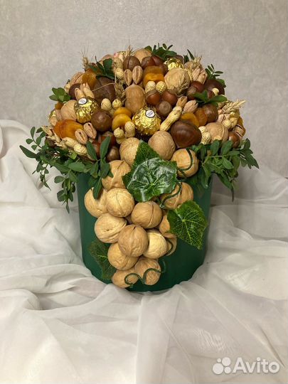 Съедобные букеты из сухофруктов/орехов