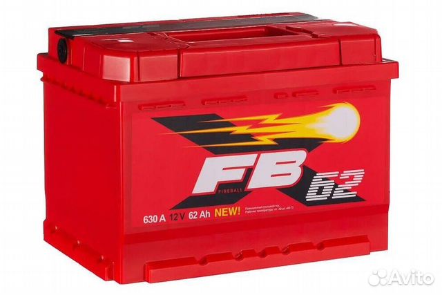 Аккумулятор автомобильный FB 62Ач обратная полярно