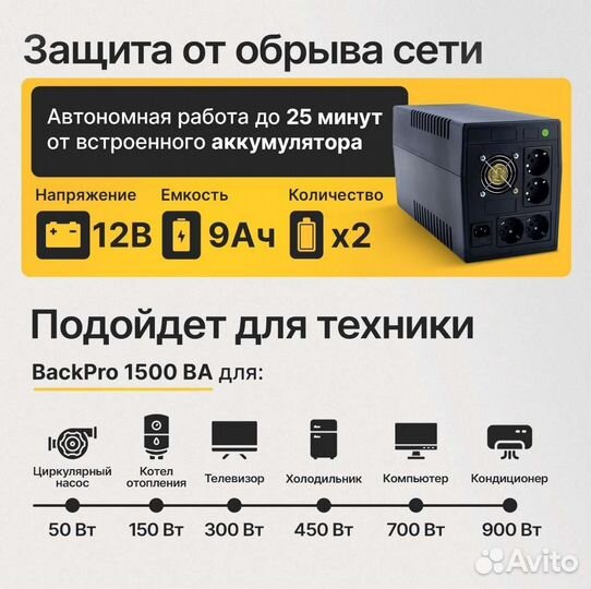Ибп Powerman BackPro 1500 ва