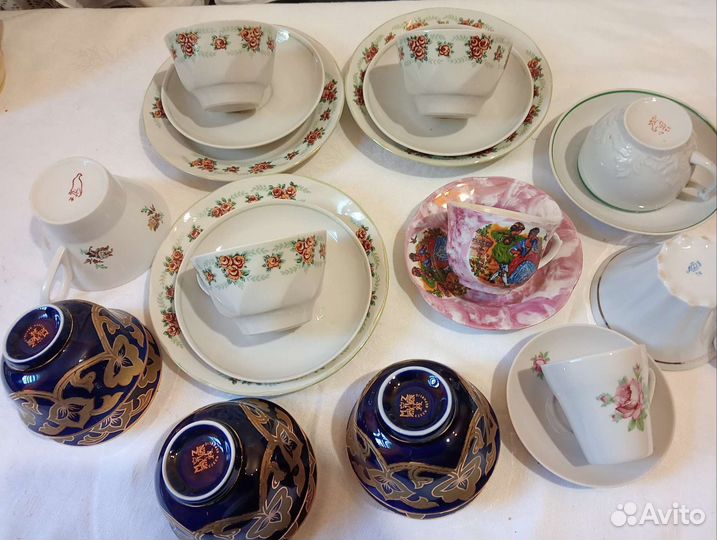 Посуда чайные пары молочники