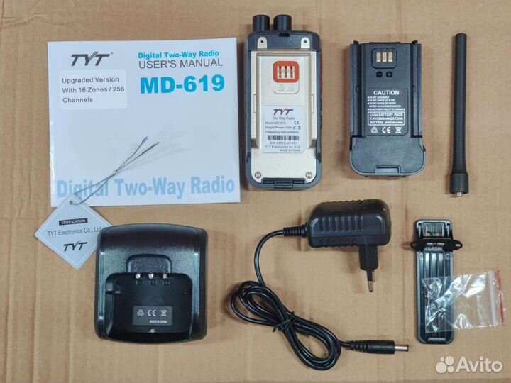 Рации TYT MD-619 UHF DMR AES 256 (10 Ватт), Новые