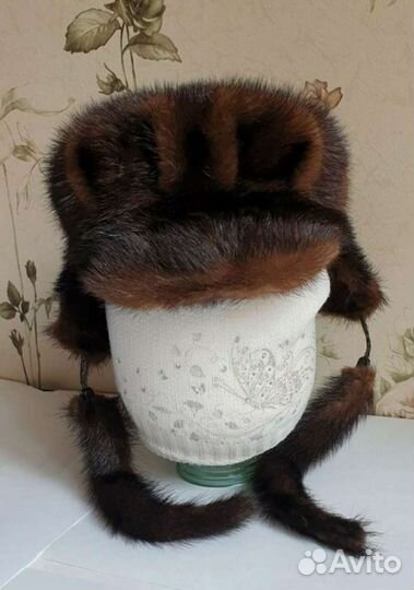 Шапка зимняя меховая женская норковая кепка