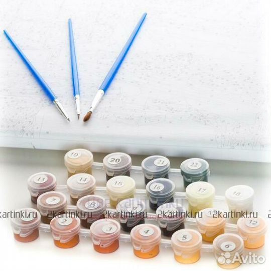 Картина по номерам 40x50 Милая кошечка в цветочном