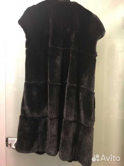 Жилетка-шуба норковая блэклама