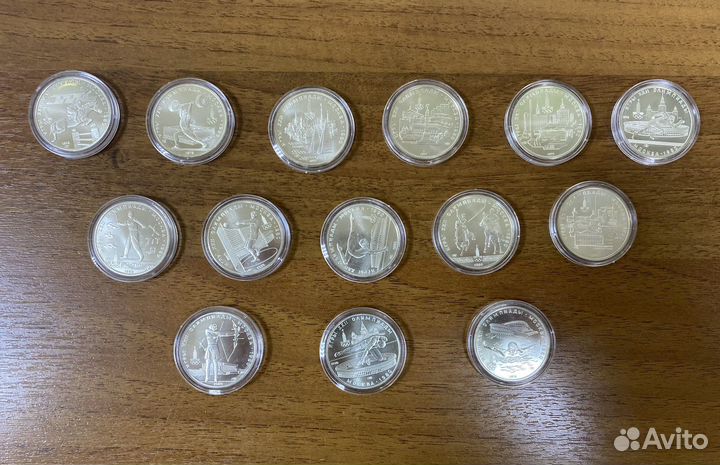 Набор монет «Олимпиада 80» серебро