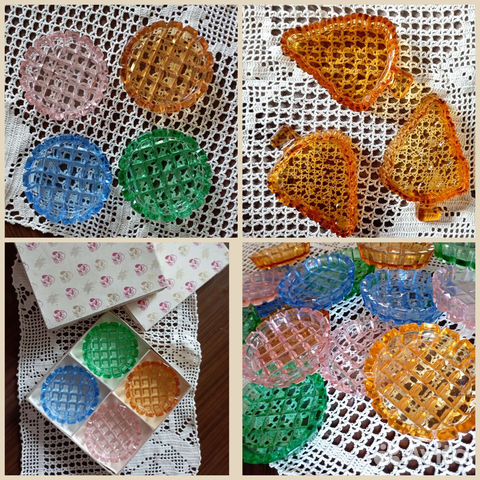 Хрусталь Bohemia. Цветные розетки. Чехословакия